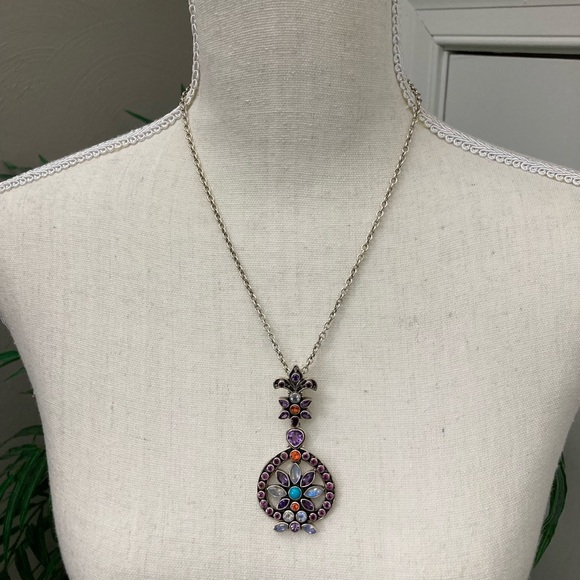 Nicky Butler 925 Sterling Silver Gemstone Pendant & Necklace 20” - Picture 2 of 7